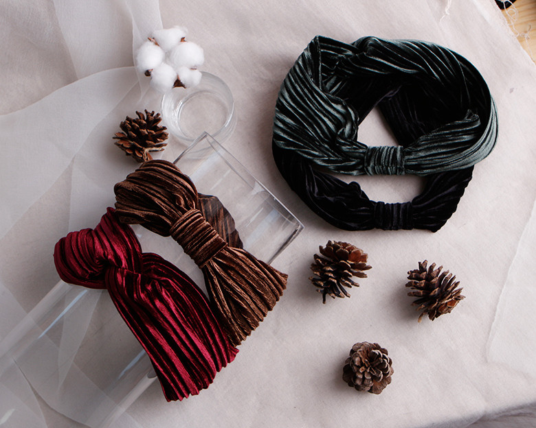 Hair Accessories Velvet Wrinkle Bandana Hair Turba