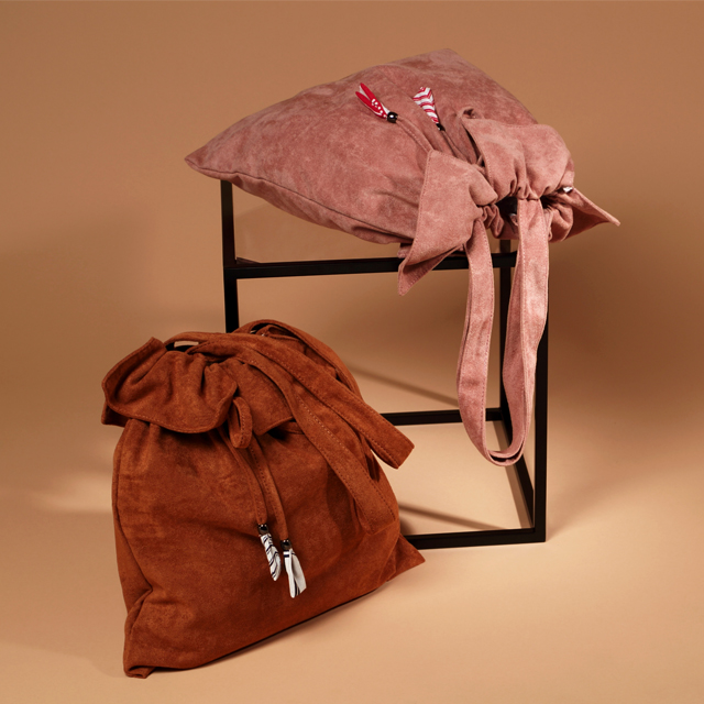 TOTE ECO SHOPPING TRAVEL Suede embroidered eco-bac