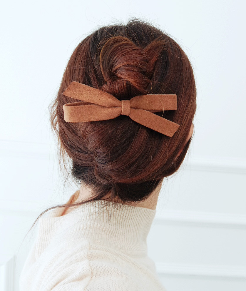 Hair Accessories Daily Simple Suede Ribbon Hairpin