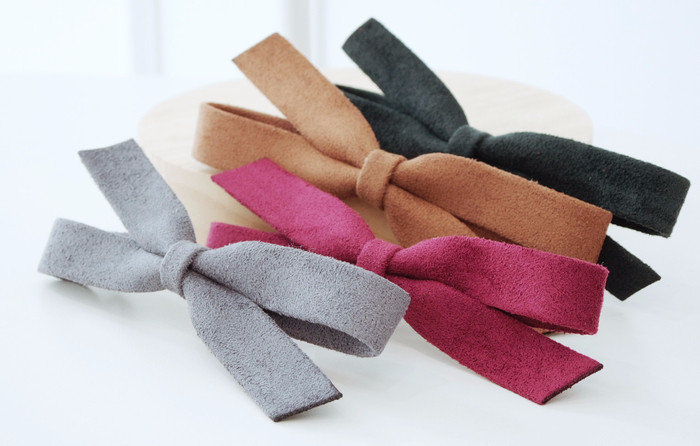 Hair Accessories Daily Simple Suede Ribbon Hairpin