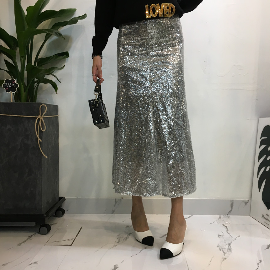 Mermaid Sequins Long Skirt Lovely Look Kid Girl Co