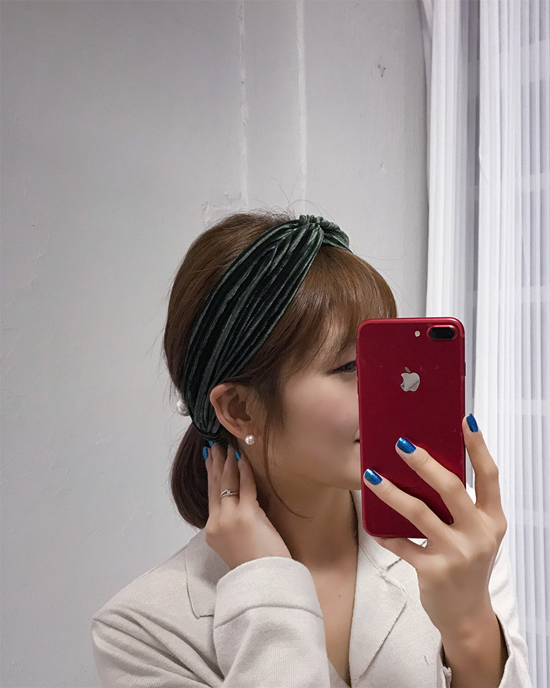 Hair Accessories Velvet Wrinkle Bandana Hair Turba