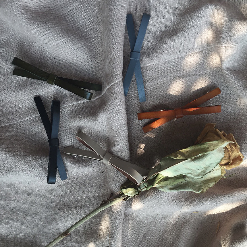 Hair Accessories Leather Ribbon Hairpin Date Slim 