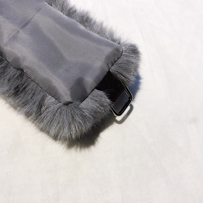 Gray Fake Per Mink Twilie Muffler Shawl Petit Scar