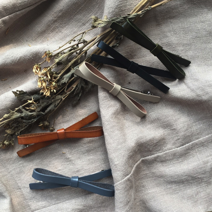 Hair Accessories Leather Ribbon Hairpin Date Slim 