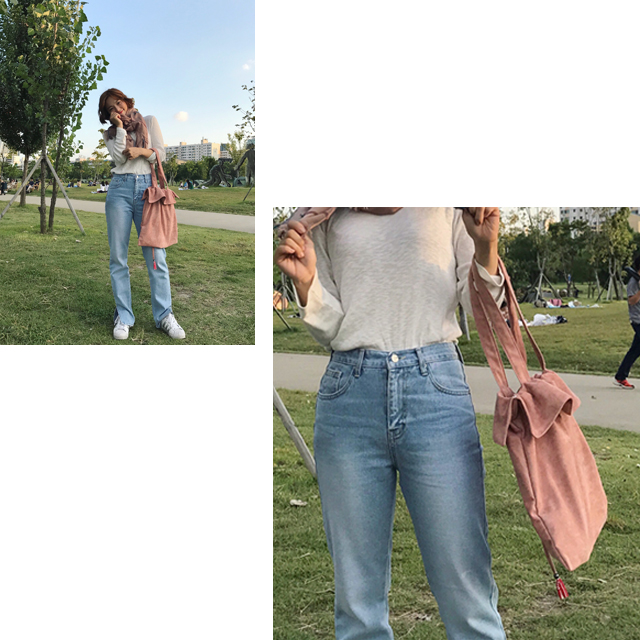 TOTE ECO SHOPPING TRAVEL Suede embroidered eco-bac