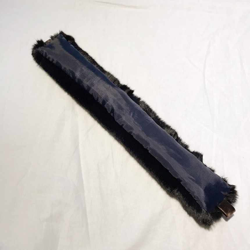 Black Fake Per Mink Twilie Muffler Shawl Petit Sca