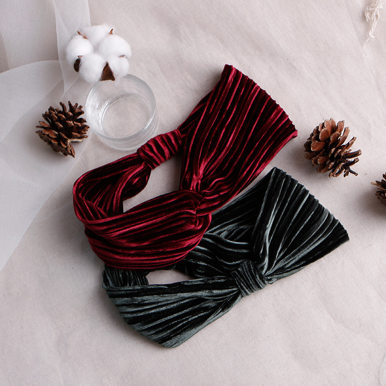Hair Accessories Velvet Wrinkle Bandana Hair Turba