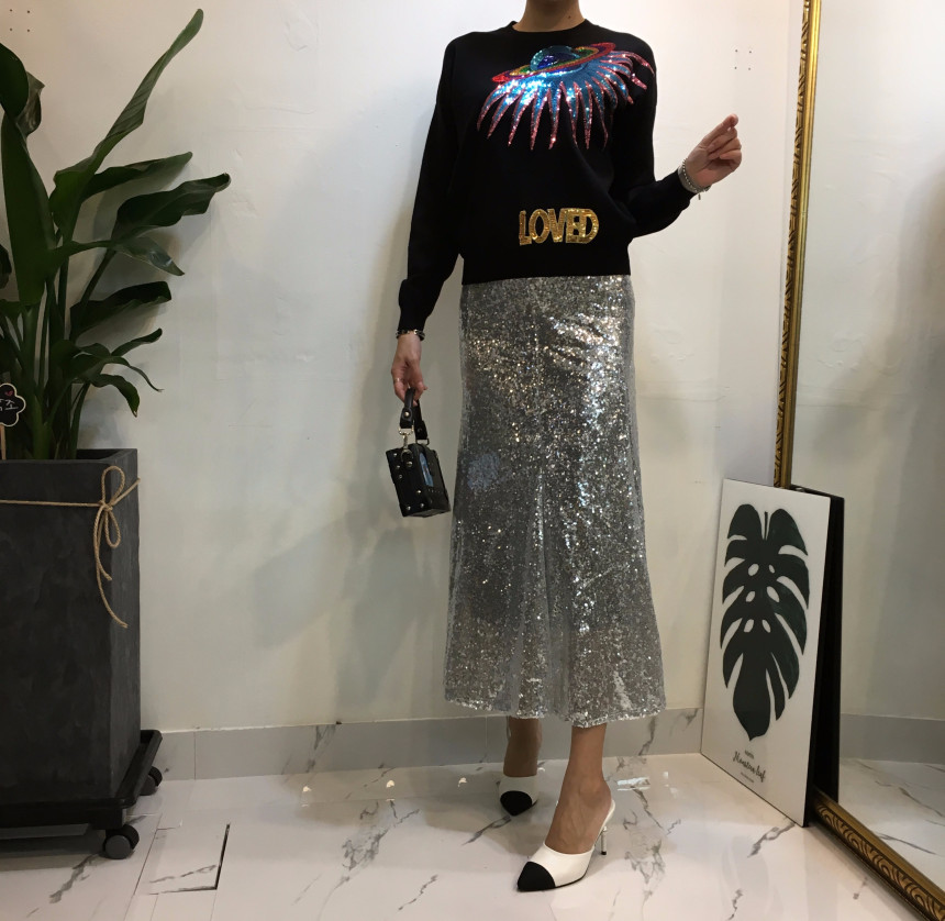 Mermaid Sequins Long Skirt Lovely Look Kid Girl Co