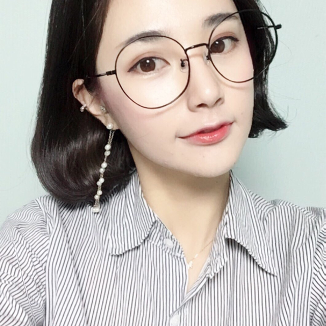 오버사이즈 가벼운 둥근 안경테 남자 여자 공용 - 상세 이미지 2