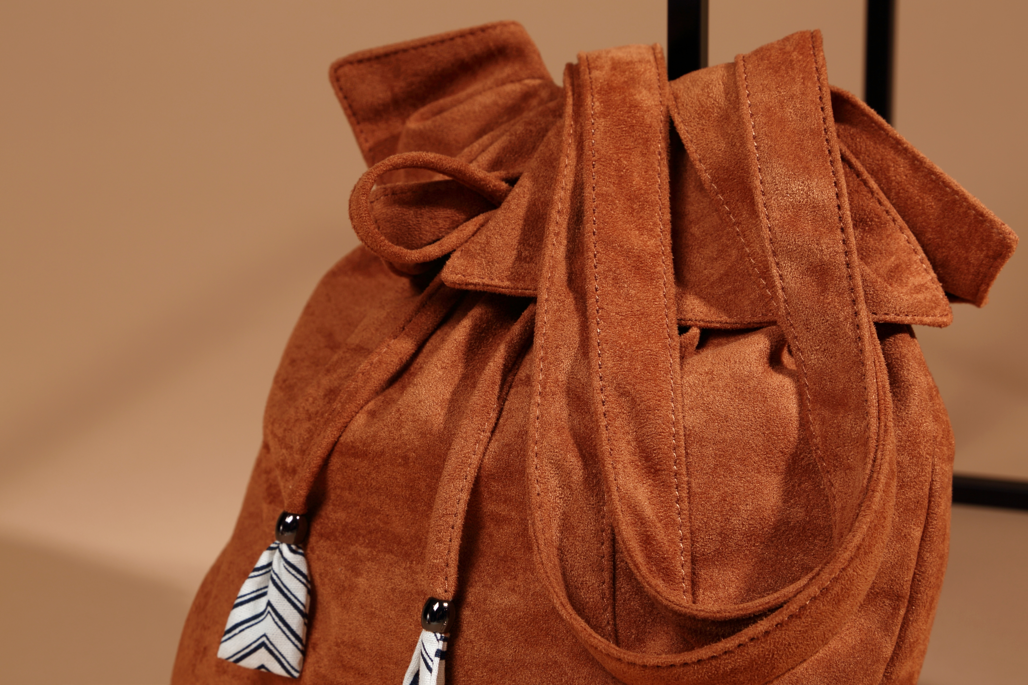 TOTE ECO SHOPPING TRAVEL Suede embroidered eco-bac