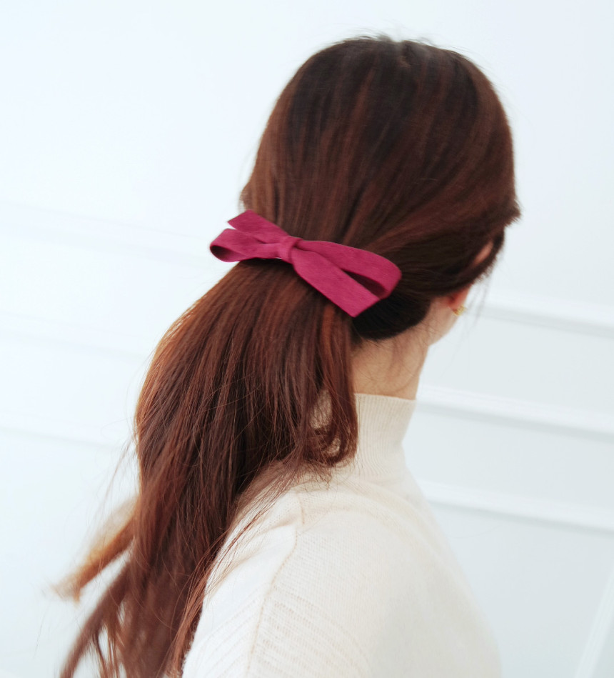 Hair Accessories Daily Simple Suede Ribbon Hairpin