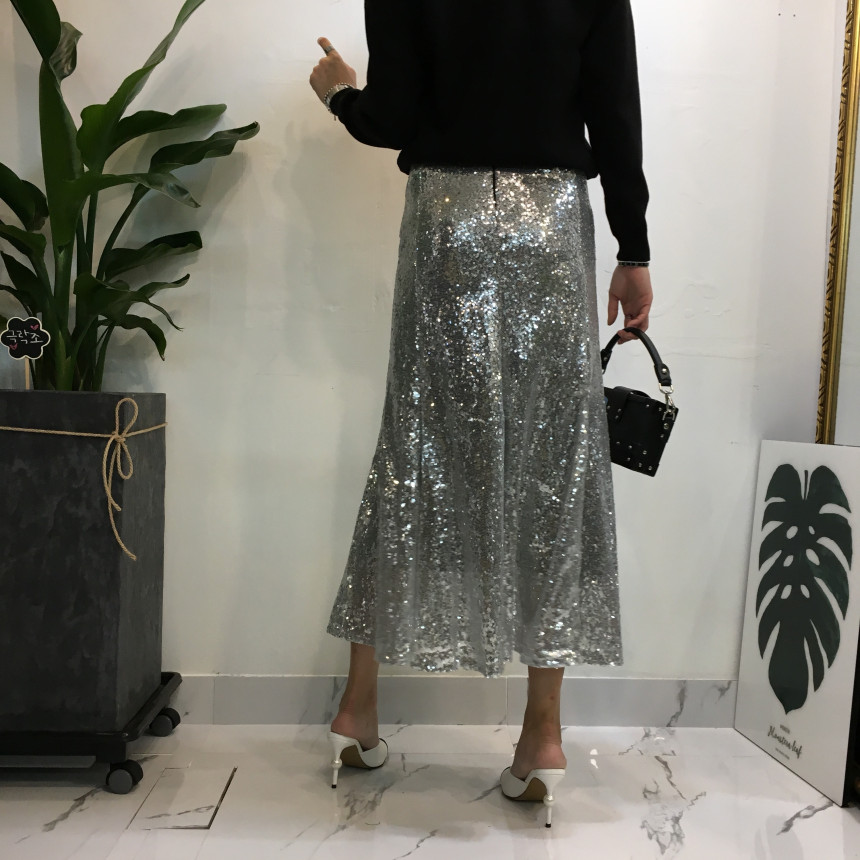 Mermaid Sequins Long Skirt Lovely Look Kid Girl Co