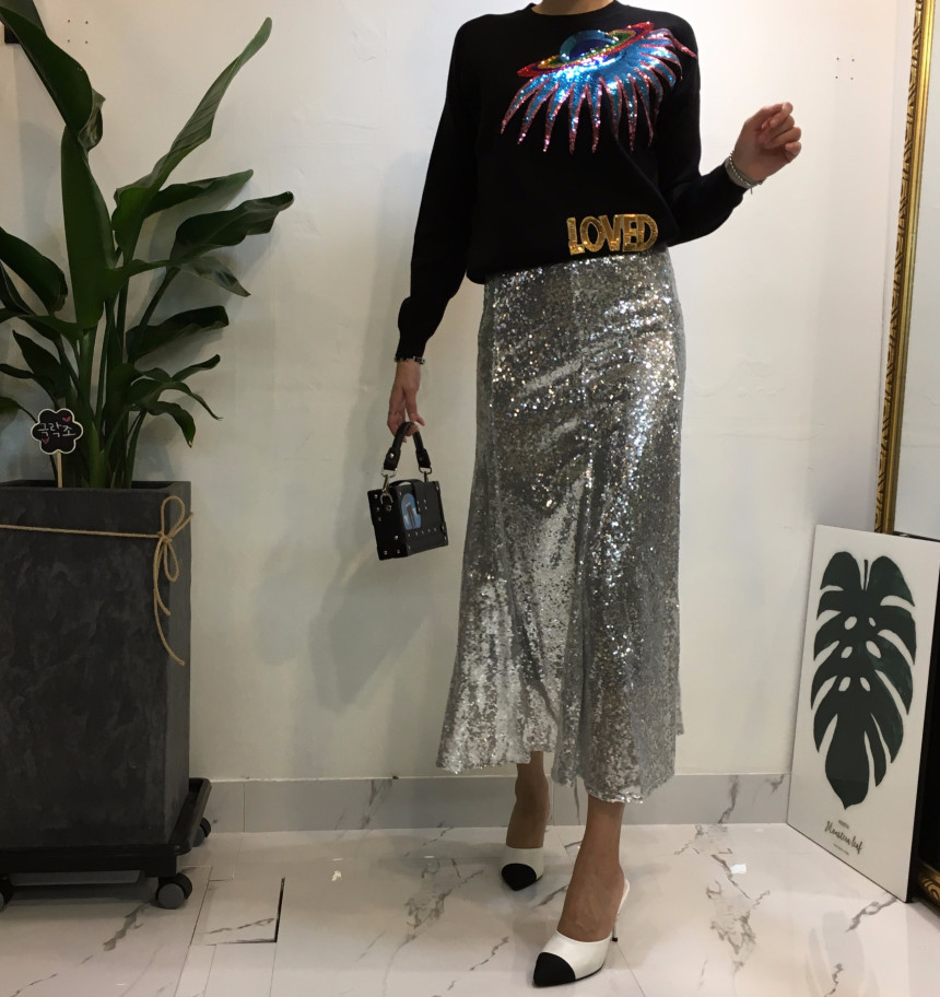 Mermaid Sequins Long Skirt Lovely Look Kid Girl Co