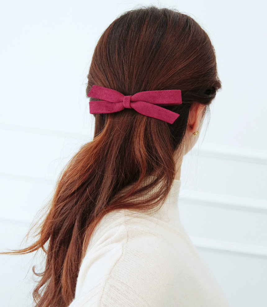 Hair Accessories Daily Simple Suede Ribbon Hairpin