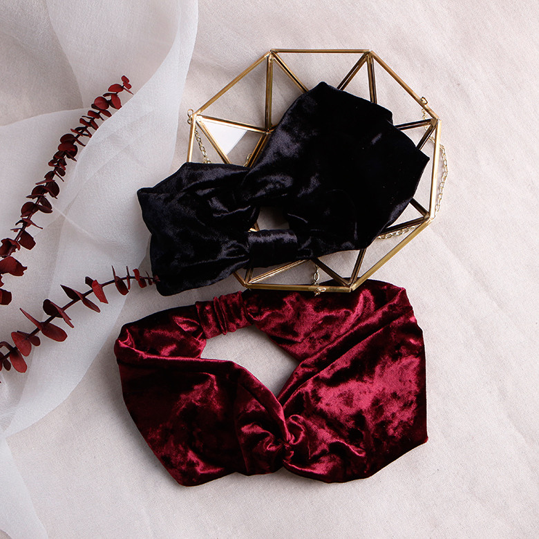 Hair Accessories Velvet Bandana Hair Turban Kitty 