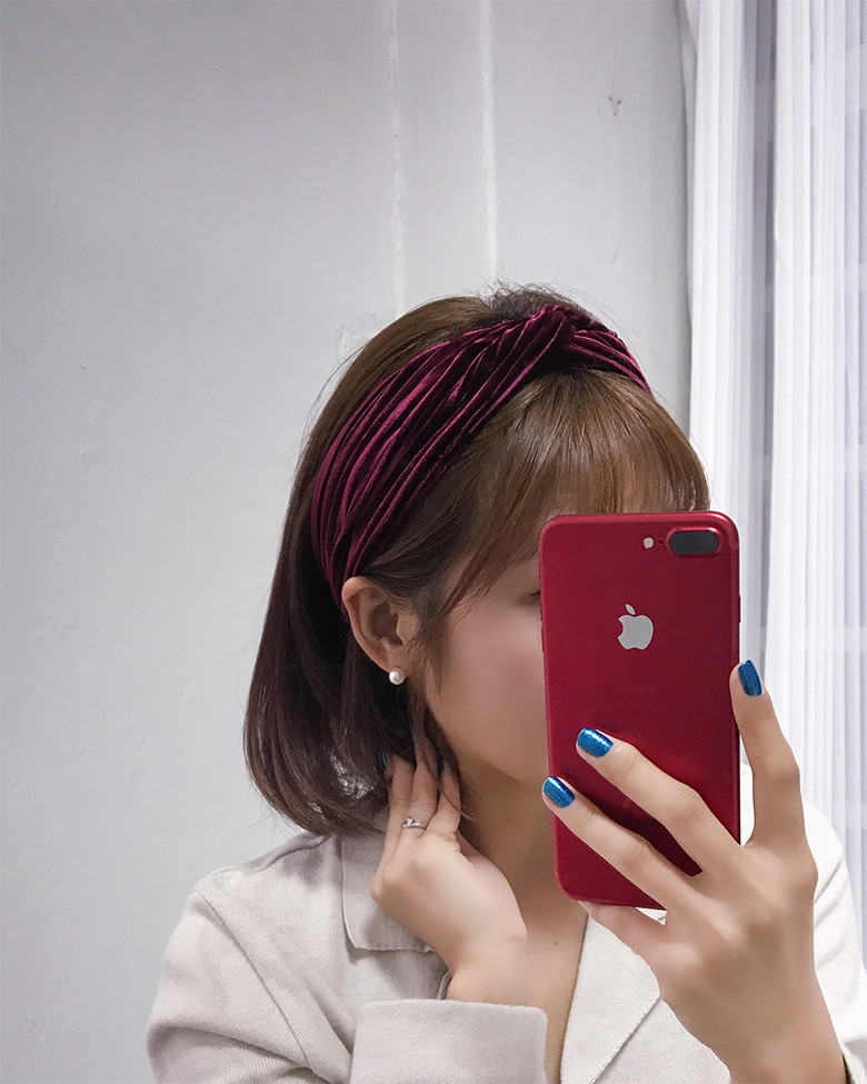 Hair Accessories Velvet Wrinkle Bandana Hair Turba