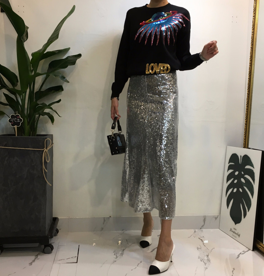 Mermaid Sequins Long Skirt Lovely Look Kid Girl Co