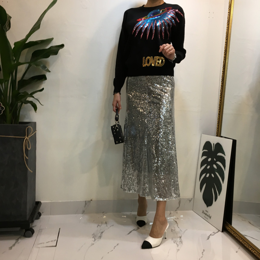 Mermaid Sequins Long Skirt Lovely Look Kid Girl Co