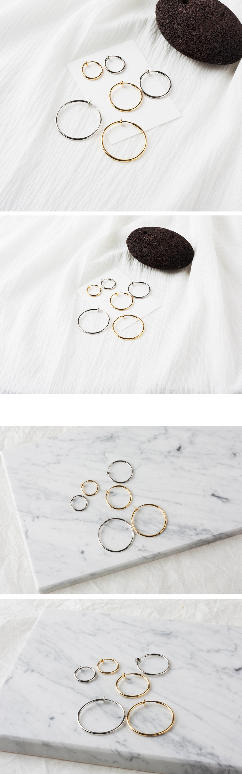 Basic Basic Ring Earring Class 3 Student Non-Pierc