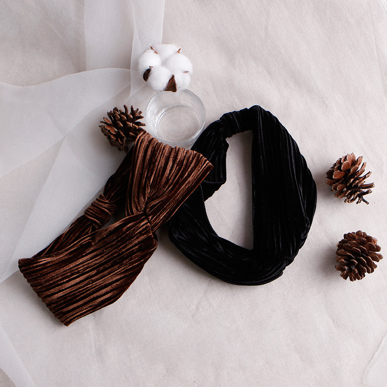 Hair Accessories Velvet Wrinkle Bandana Hair Turba