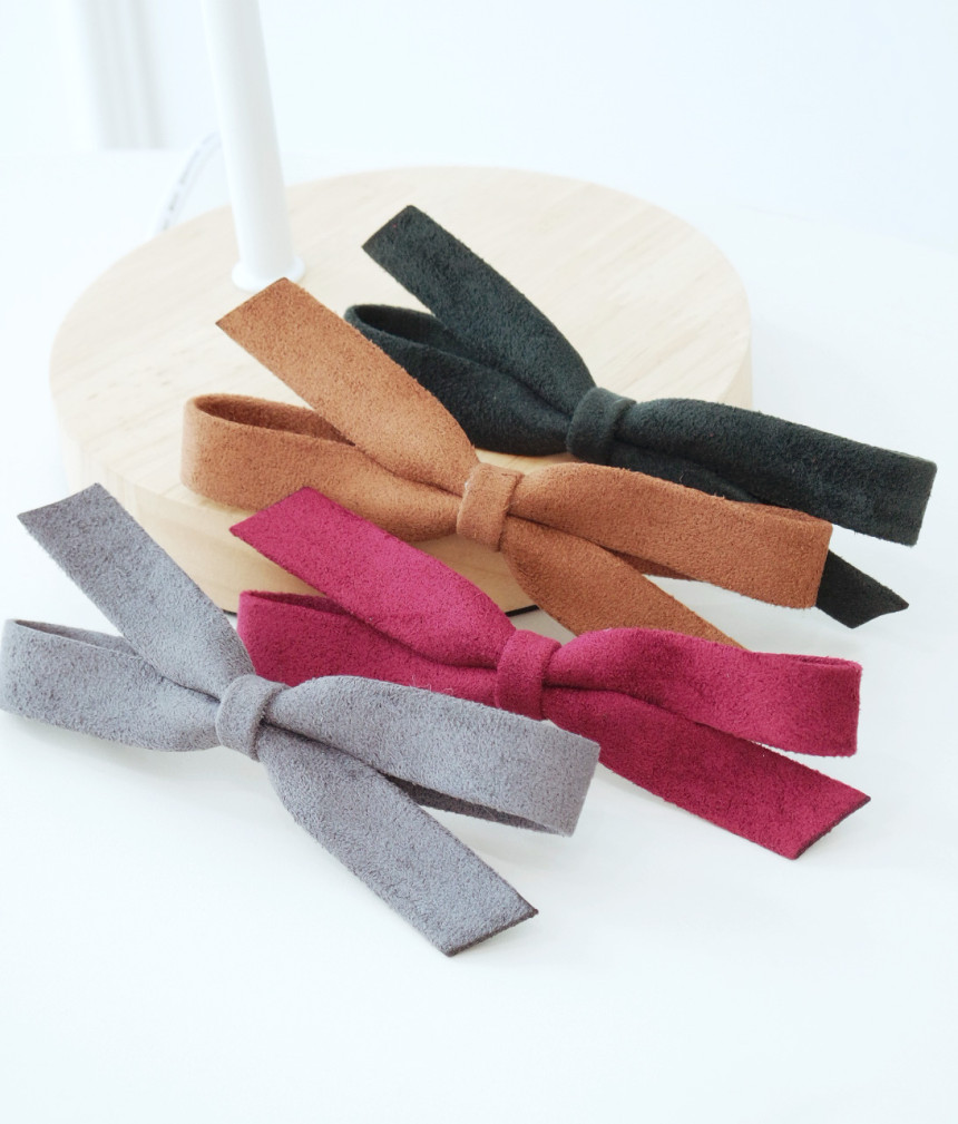 Hair Accessories Daily Simple Suede Ribbon Hairpin