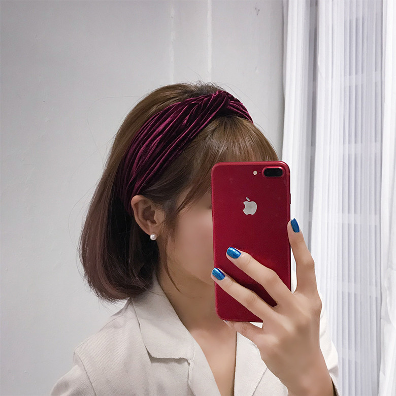 Hair Accessories Velvet Wrinkle Bandana Hair Turba