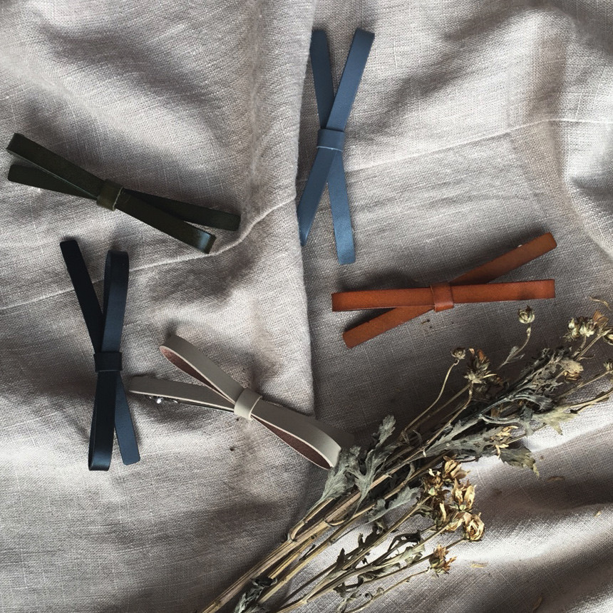 Hair Accessories Leather Ribbon Hairpin Date Slim 