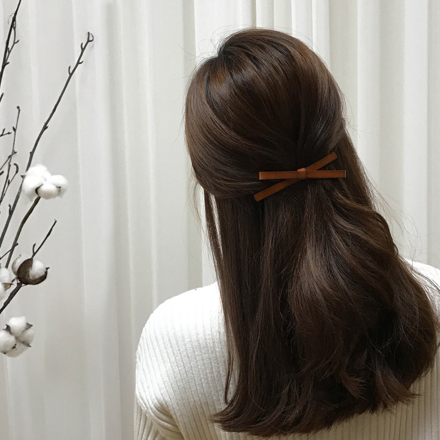 Hair Accessories Leather Ribbon Hairpin Date Slim 