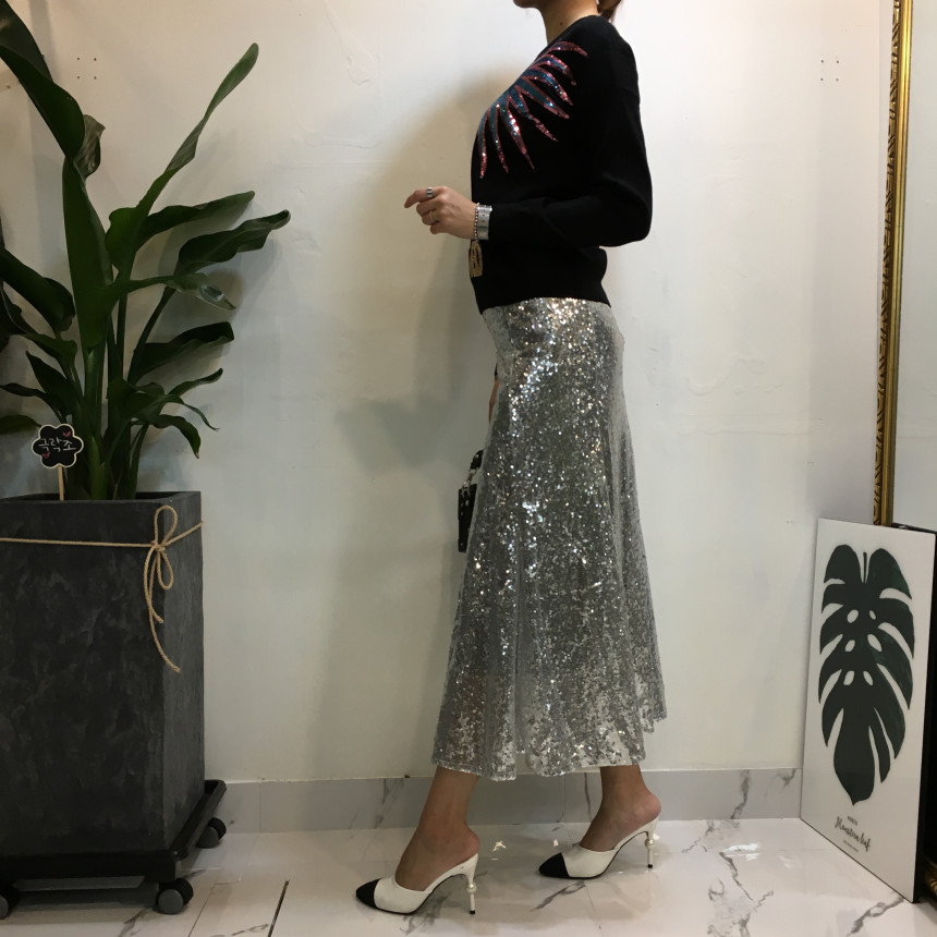 Mermaid Sequins Long Skirt Lovely Look Kid Girl Co