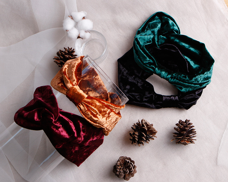 Hair Accessories Velvet Bandana Hair Turban Kitty 