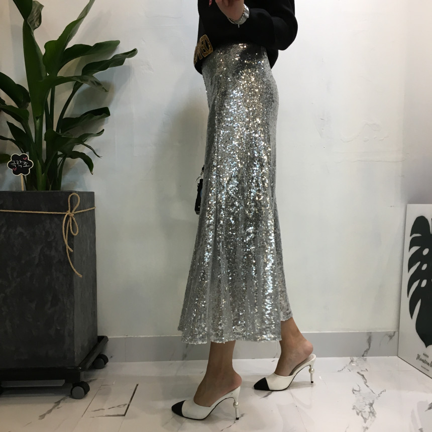 Mermaid Sequins Long Skirt Lovely Look Kid Girl Co