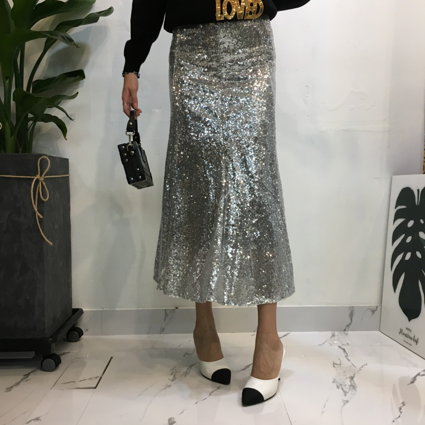 Mermaid Sequins Long Skirt Lovely Look Kid Girl Co