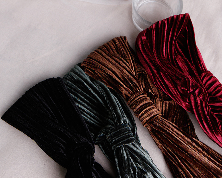 Hair Accessories Velvet Wrinkle Bandana Hair Turba