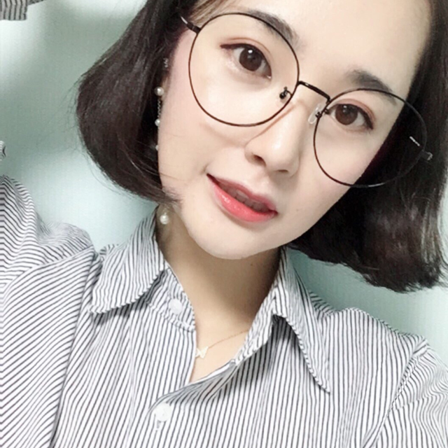 오버사이즈 가벼운 둥근 안경테 남자 여자 공용 - 상세 이미지 3