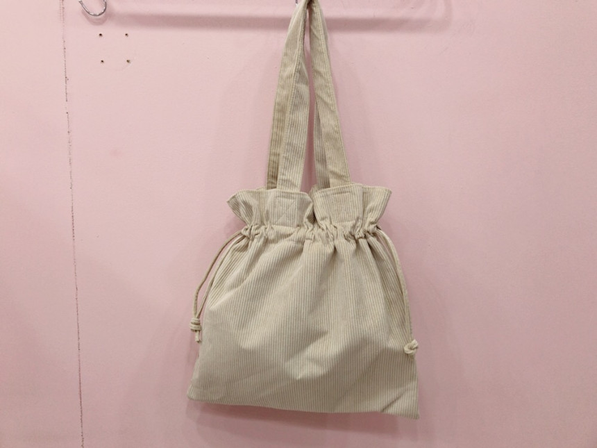 Corduroy eco bag 2 color Natural Cockle Look styli