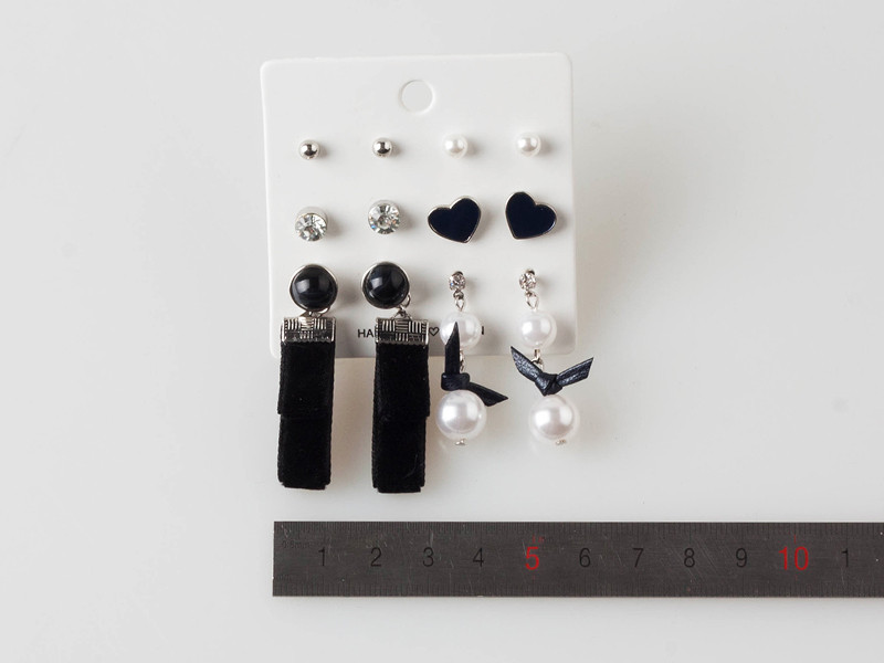 Heart Velvet 6set Set Earrings Daily New Year Part