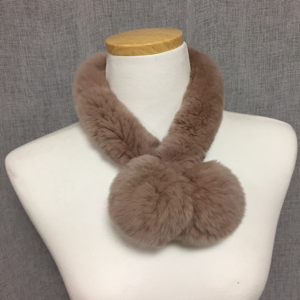 Rex Rabbit Fur Scarf Petit Magnet Warmer Shawl Cho