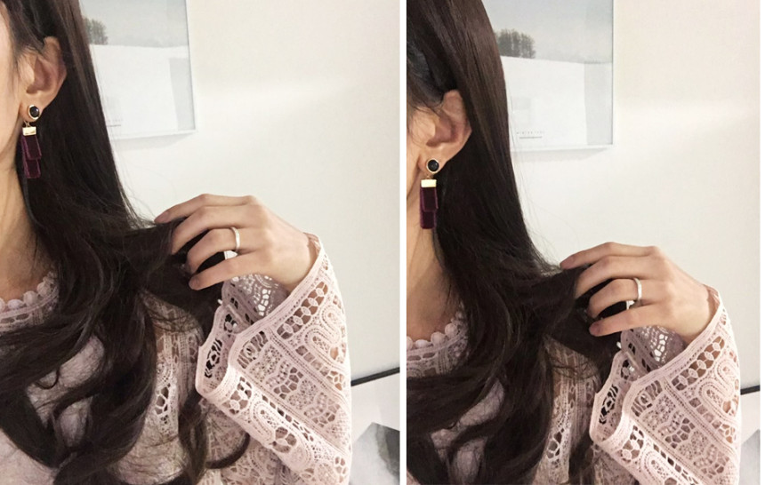 Heart Velvet 6set Set Earrings Daily New Year Part