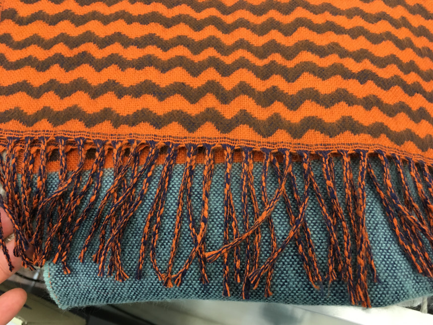 Zeden Dark Orange Pattern Muffler ZW1M6D804