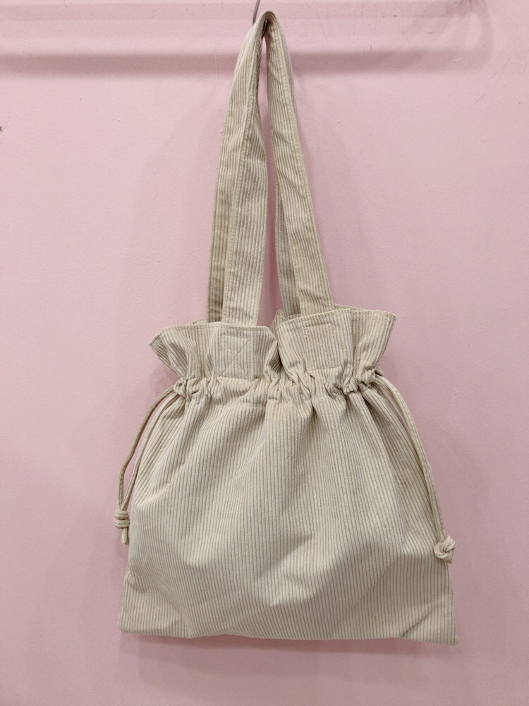 Corduroy eco bag 2 color Natural Cockle Look styli
