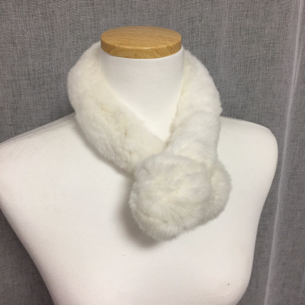 Rex Rabbit Fur Scarf Petit Magnet Warmer Shawl Cho
