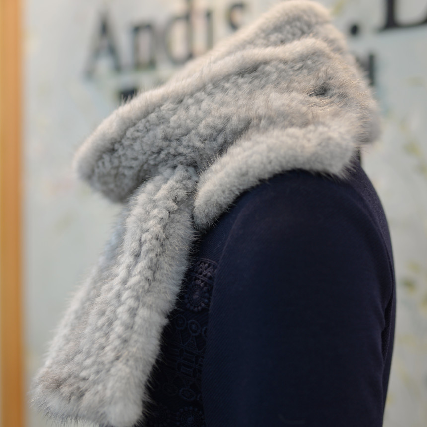 Andy Skinkin Minking Muffler A1HDA401A Elegant and