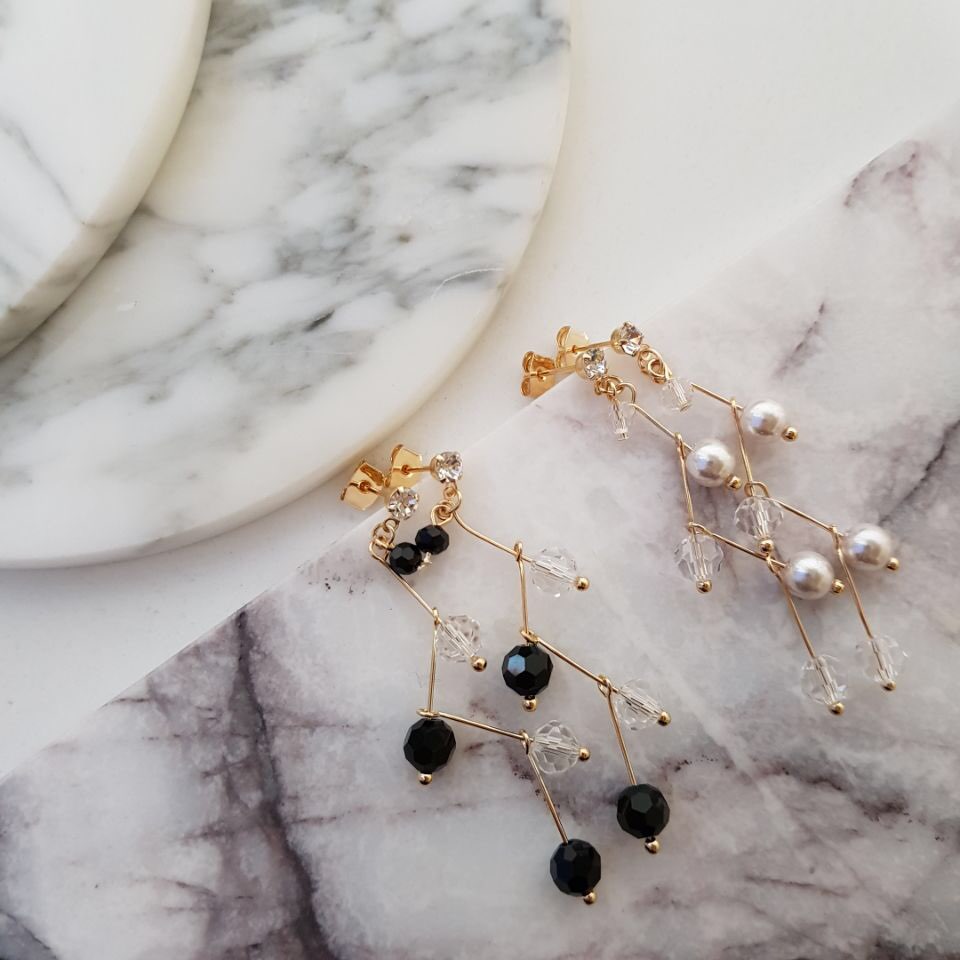 Heidi Crystal Dot Long Drop Earrings Women Loose R