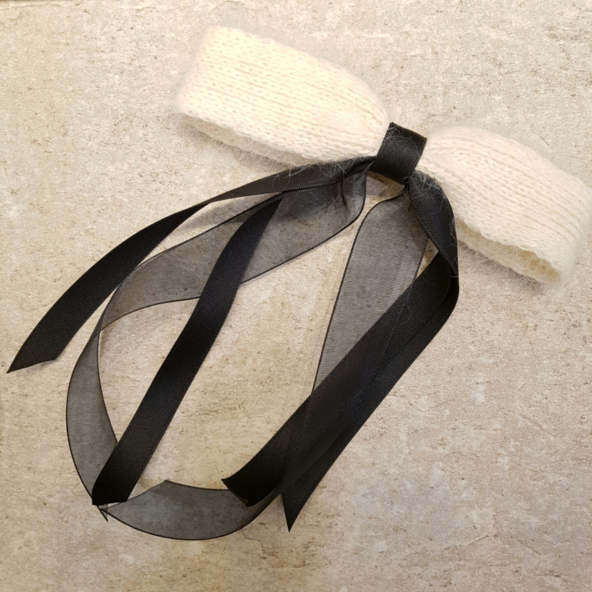Hair Accessories Angora embroidered fabrics and ma