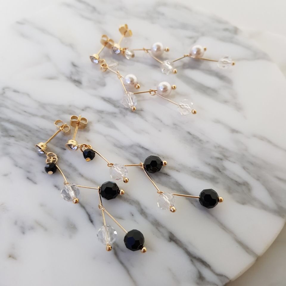 Heidi Crystal Dot Long Drop Earrings Women Loose R