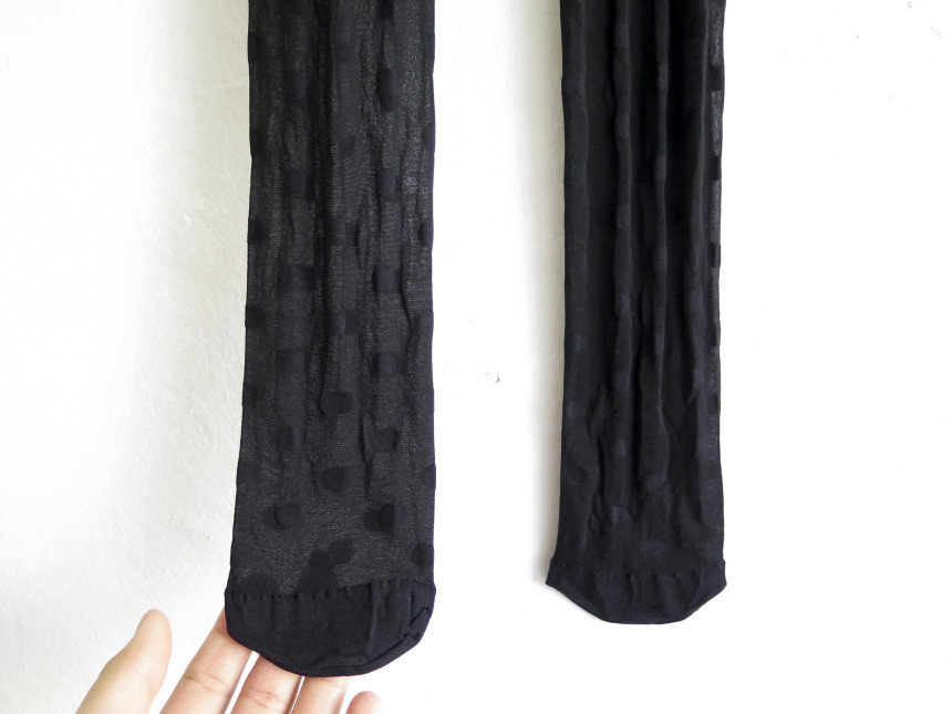 20D black dot stocking pattern see-through 20D