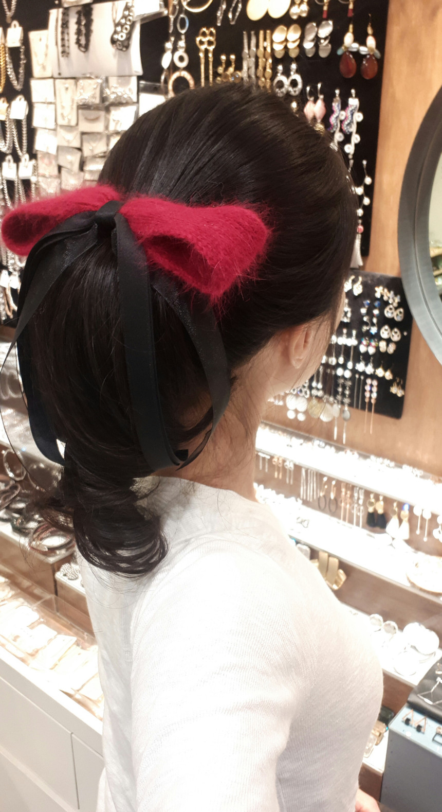 Hair Accessories Angora embroidered fabrics and ma