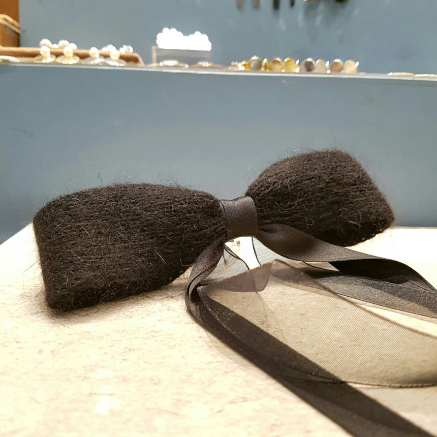 Hair Accessories Angora embroidered fabrics and ma