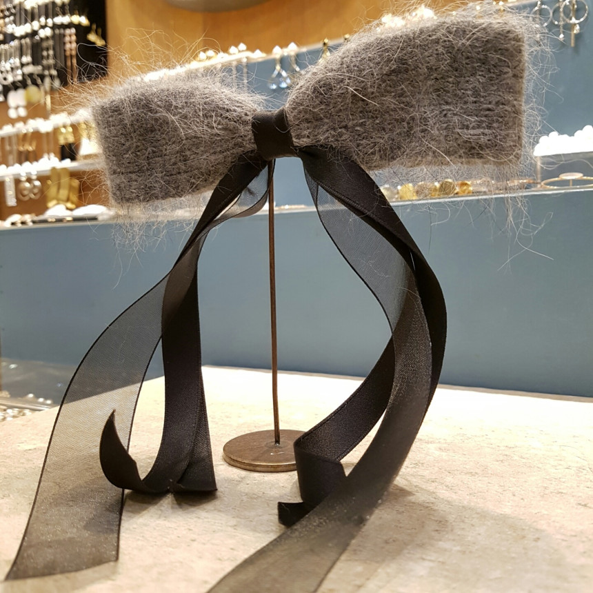 Hair Accessories Angora embroidered fabrics and ma